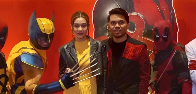 Ahead of Their Wedding, Watching 'DEADPOOL & WOLVERINE', Thariq Halilintar Claims to Be More Geeky Than Aaliyah Massaid