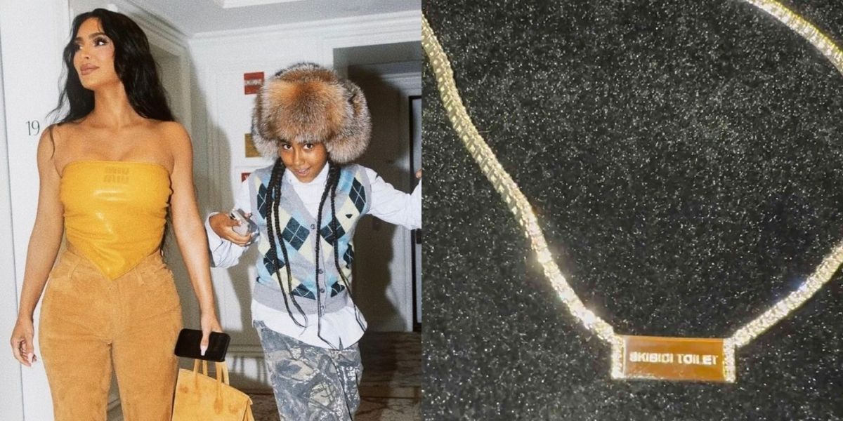 Kim Kardashian's 'Skibidi Toilet' Diamond Necklace from North West Estimated to be Worth Rp300 Million!