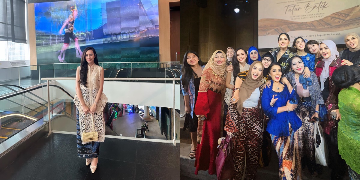 Now as the Wife of a DPR Member, Beby Tsabina Appears Elegant in Batik Fabric and a Branded Bag - Close with the Officials' Wives