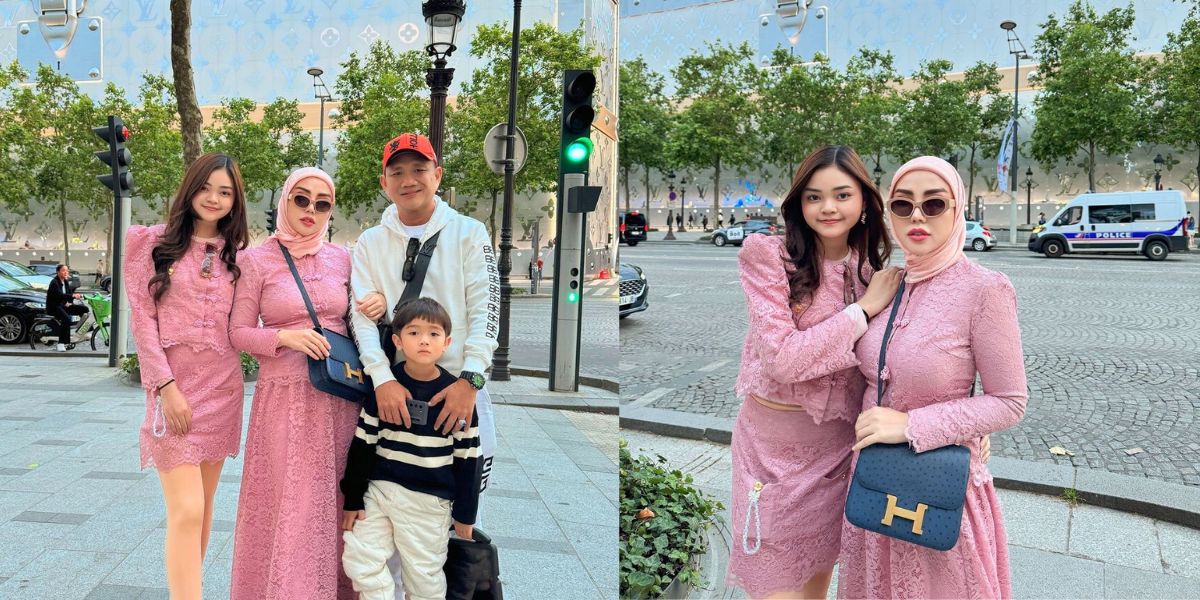 Compact Wearing Pink Outfits with Putri Rigan, Peek at Bella Shofie's Portrait on Vacation to Paris with Family