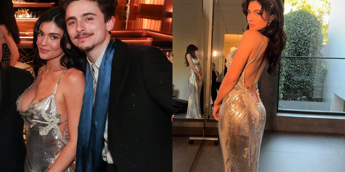 Kylie Jenner Becomes the Center of Attention Appearing in a Vintage Dress at the 2025 Golden Globes Awards