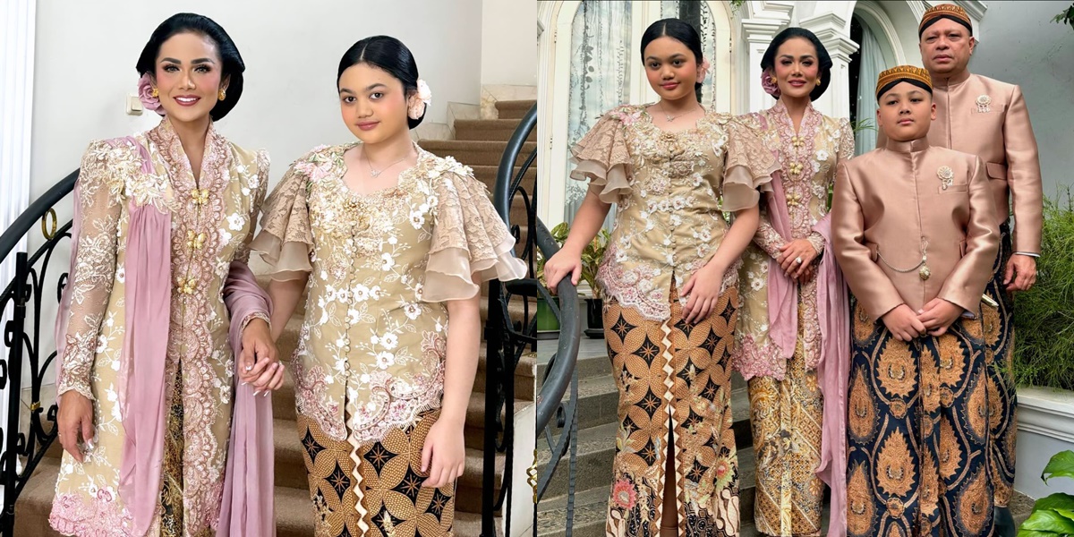 Once Again Attracts Attention, 7 Photos of Amora Lemos at Atta and Aurel's Son's Tedak Siten Event - Her Style Never Fails