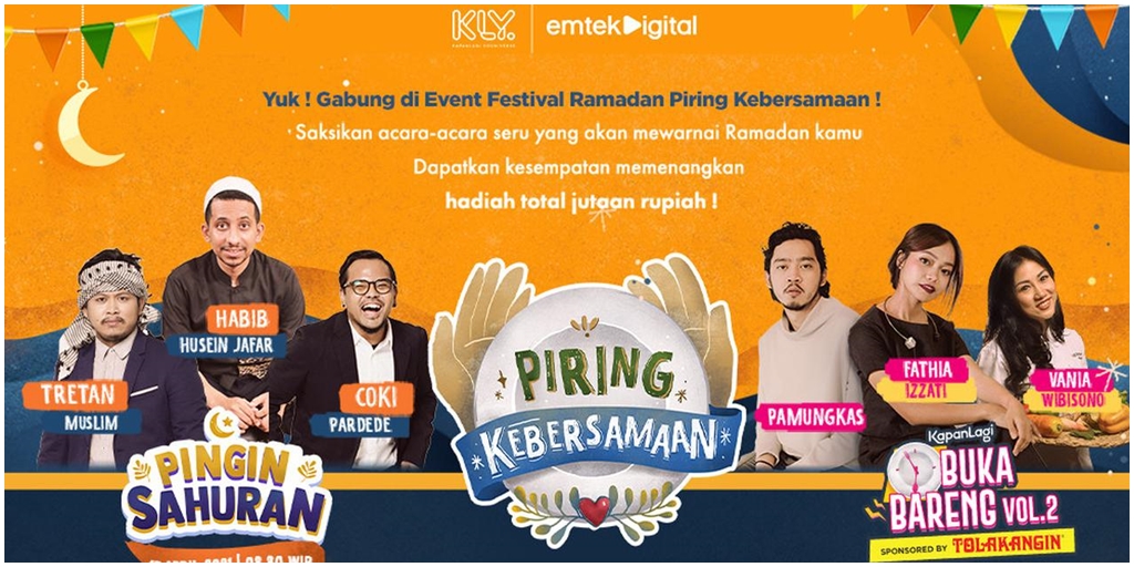 Want to Ngabuburit with Pamungkas & Sahur with Coki-Muslim? Come join the Festival of Togetherness Plates