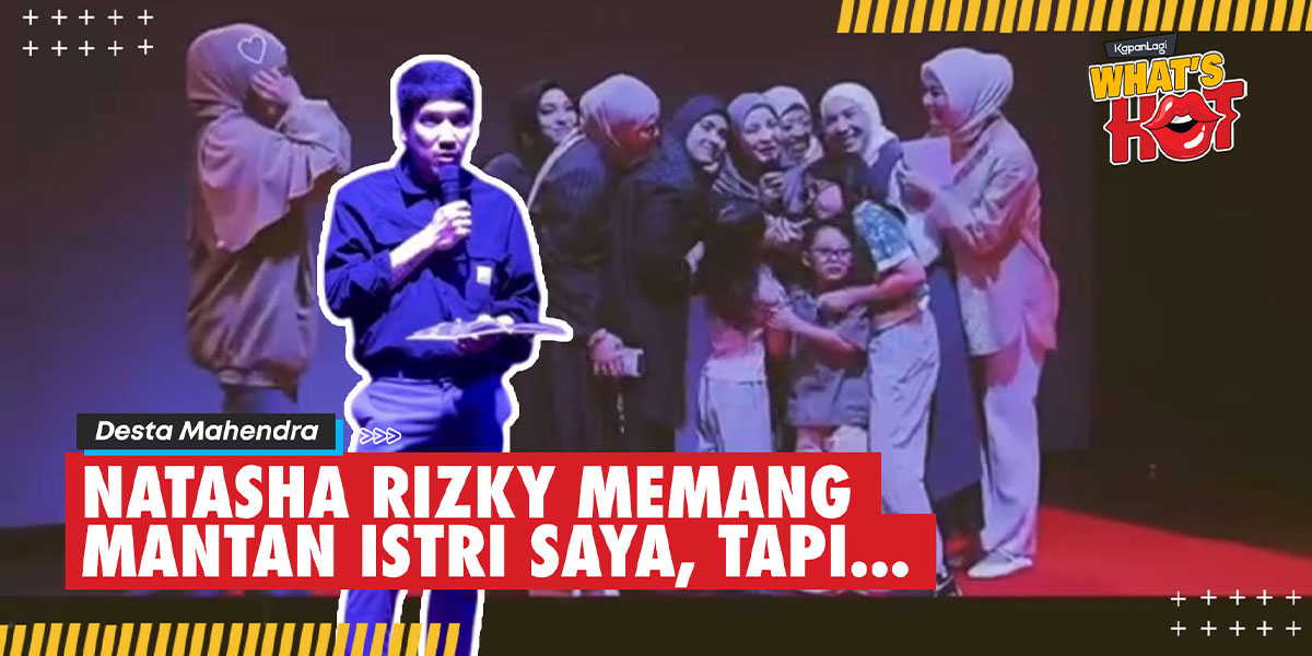 Holding Back Tears While Reading Poetry, Desta Expresses Heartfelt Words for Natasha Rizky