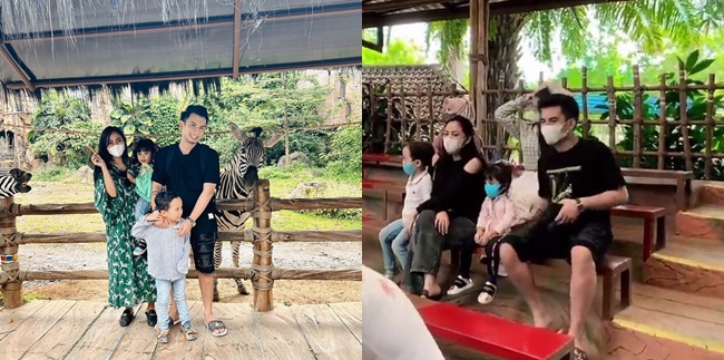 Even though they have divorced, here are 8 photos of Rachel Vennya and Okin spending their vacation together - Taking care of their child together