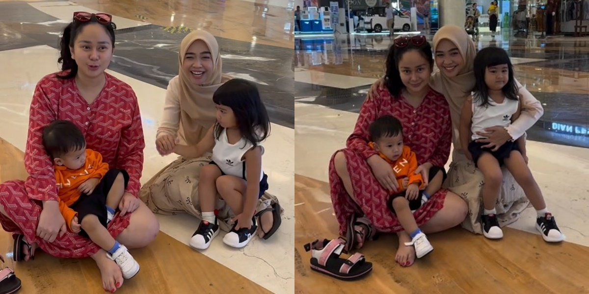 Denise Chariesta's Moment of Spraining While Walking with Her Child in the Mall, Suddenly Ria Ricis Appears - Ending Up Sitting Together