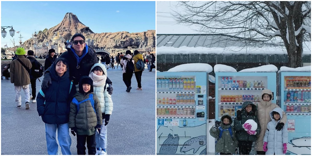 Natasha Rizky and Desta's Holiday Moments in Japan with Their Children, Netizens Highlight Their Cohesion