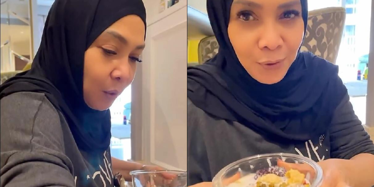 Rieta Amilia's Moment Making Bubur Kampiun for Iftar, Its Appearance is Tempting and Makes Netizens Salivate