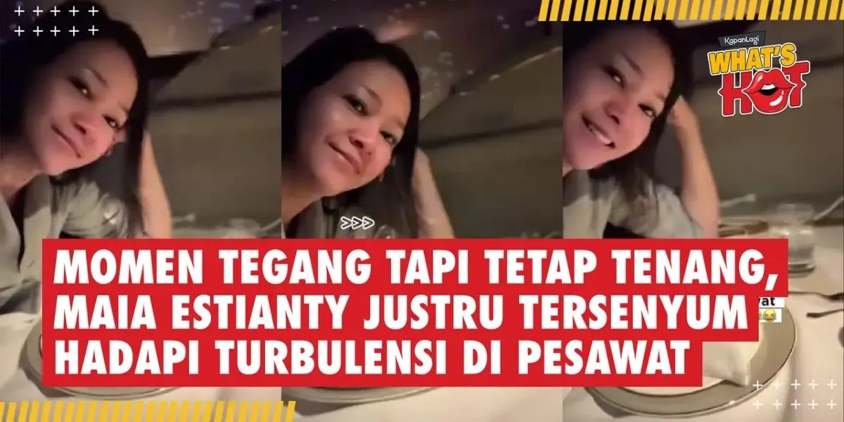 Tense Moments But Still Calm, Maia Estianty Smiles in the Face of Turbulence on the Plane