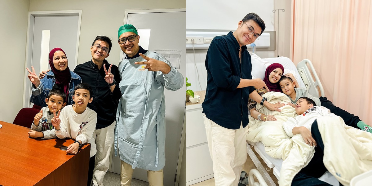 Moment Tya Ariestya Undergoes Polyp Removal Surgery, Husband and Children Accompany Her