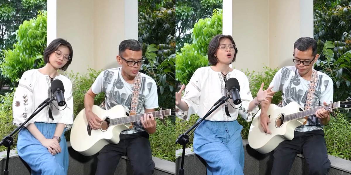 Multitalented, Portrait of Nada Tarina Putri Covering Songs with Her Father