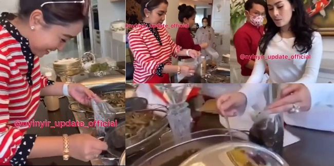 Not Only Ordinary People, Here are 7 Photos of Mayangsari and Iis Dahlia Wrapping Food After an Event - They Also Put it in Plastic Bags