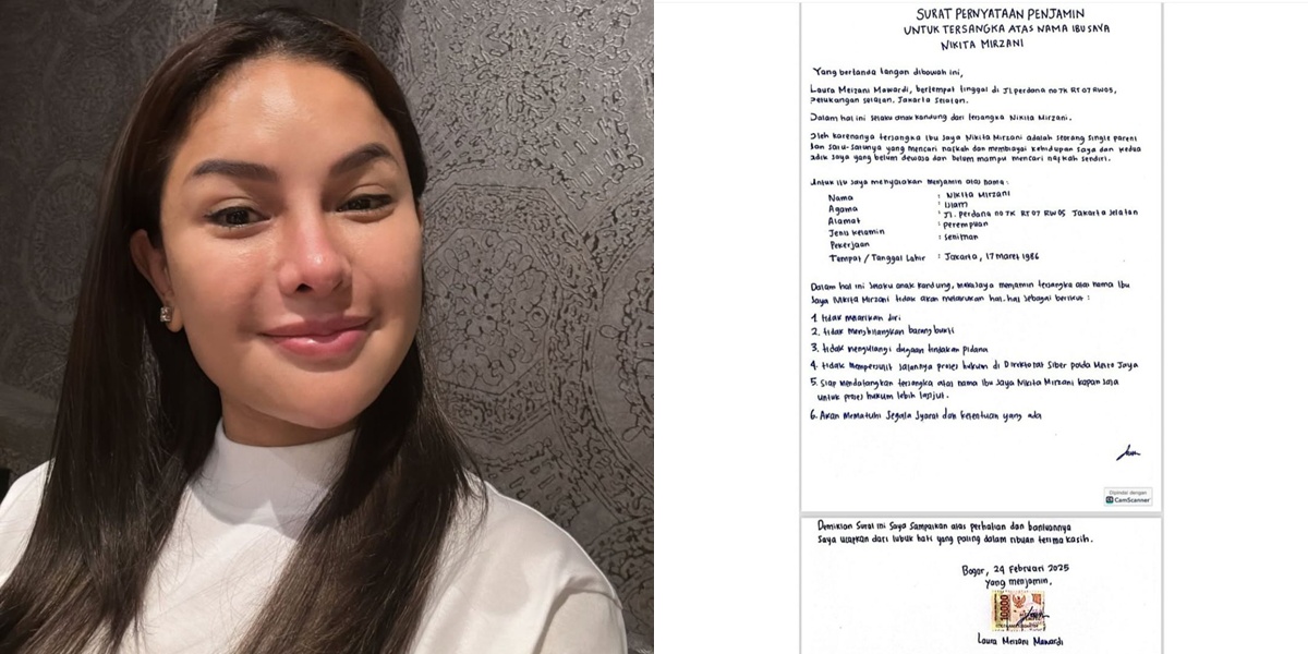 Nikita Mirzani Detained, Lolly Sends a Stamped Letter to the Police to Save Her Mother