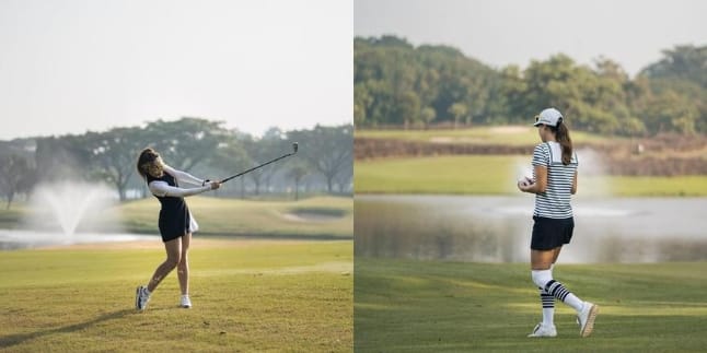 Exercising Together, Ayu Dewi Acknowledges Luna Maya's Golfing Skills