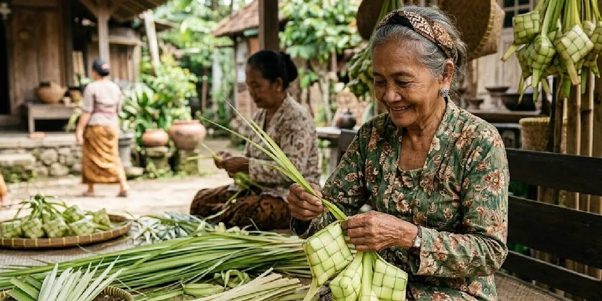 Guide to Making Traditional Ketupat from Young Coconut Leaves for Soft and Durable Results