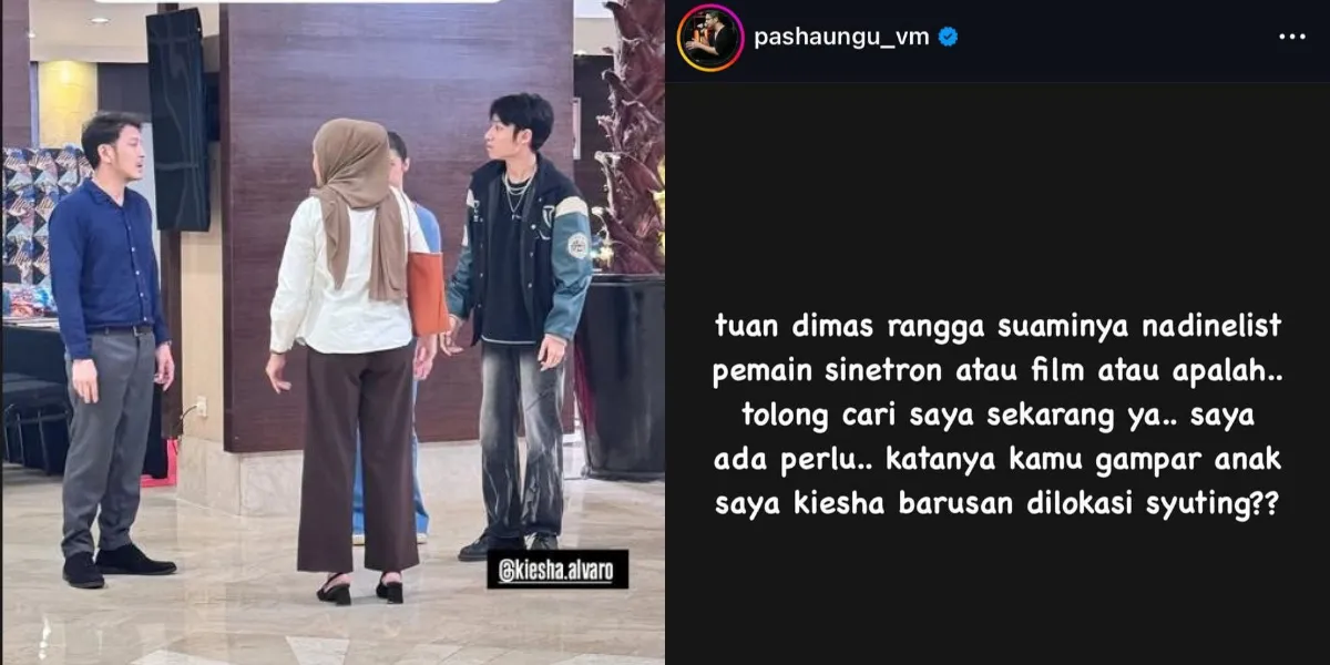 Pasha Ungu Searches for Dimas Anggara Mentioned for Slapping Kiesha Alvaro, Even Leaves a Comment on IG Nadine Chandrawinata