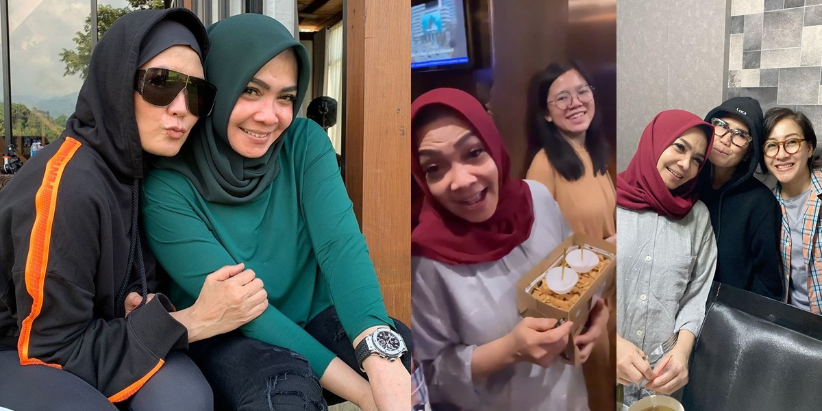 Formerly Nicky Astria's Manager, 8 Photos of Rieta Amilia Still Wearing Pajamas Giving Birthday Surprise in the Middle of the Night