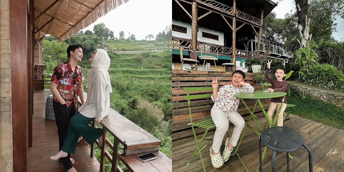 Portrait of Alvin Faiz Inviting Henny Rahman and Their Two Children for a Staycation, Showcasing Romance