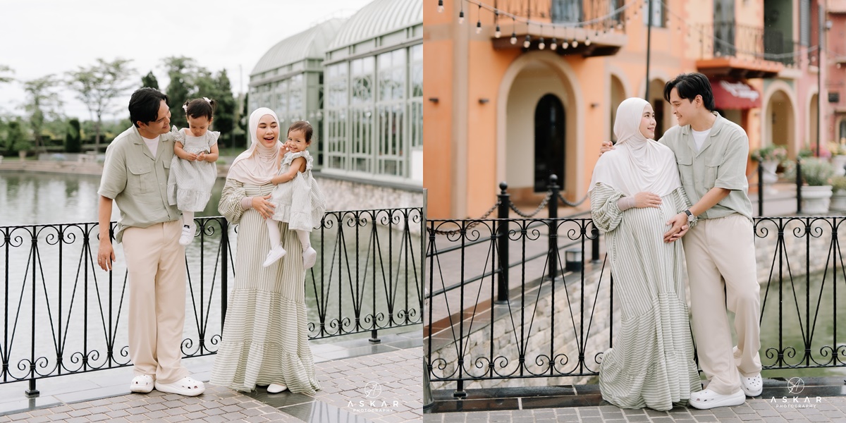 7 Portraits of Anisa Rahma Jalani's Maternity Shoot in Thailand, Looking Romantic with Her Husband - the Twins are Adorable