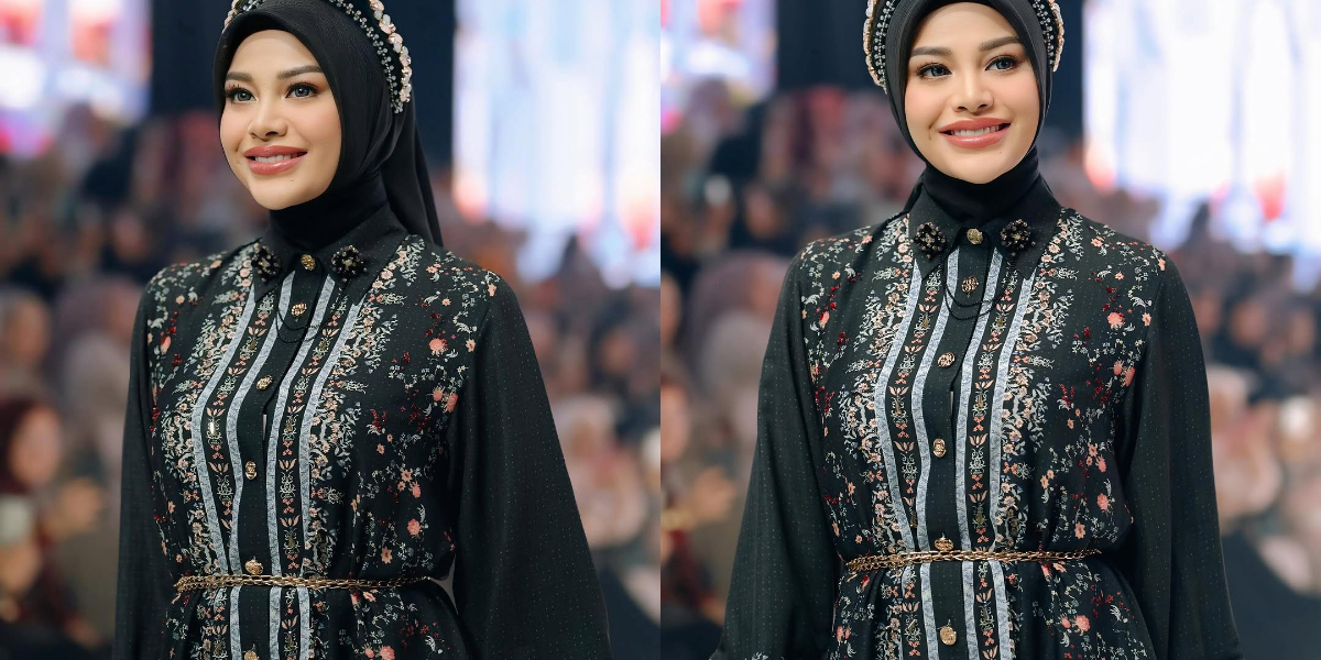 Portrait of Aurel Hermansyah Strutting on the Catwalk, Looking Elegant and Slimmer Like a Young Girl