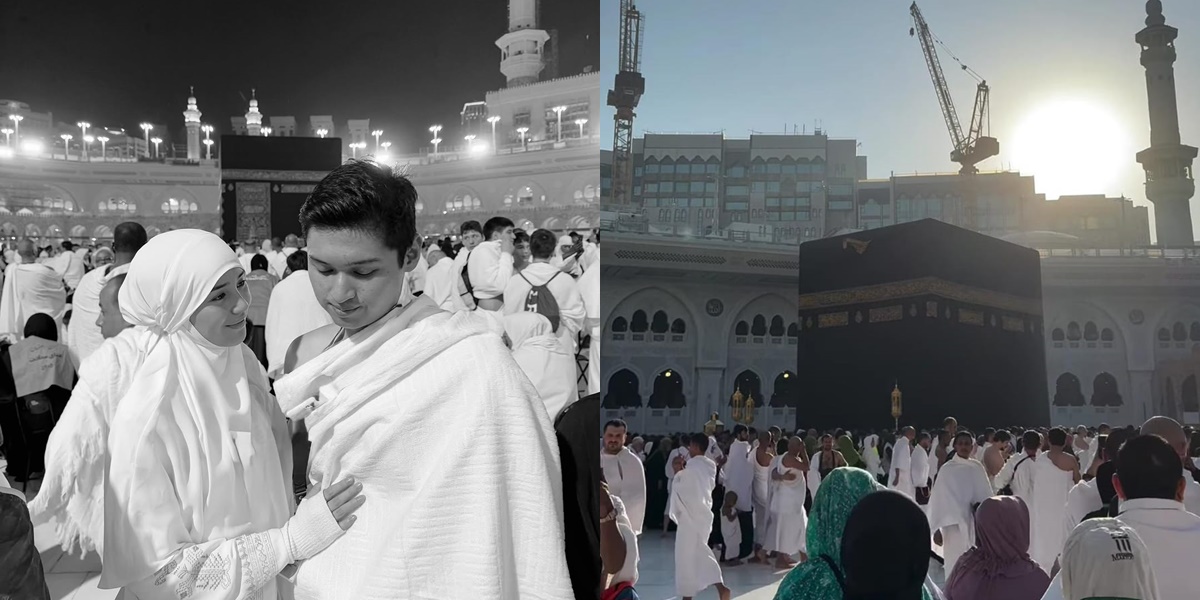 Portrait of Beby Tsabina Performing Umrah with Her Husband, Netizens: Suddenly in Mecca