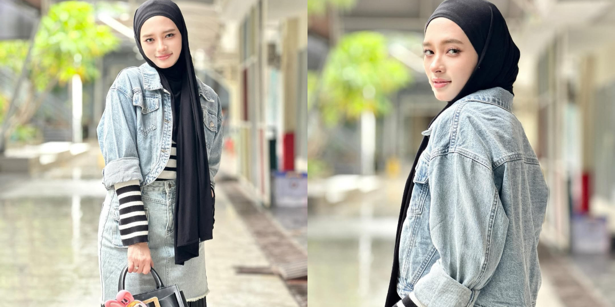 Beautiful Portrait of Inara Rusli Appearing Stylish in Denim Outfits