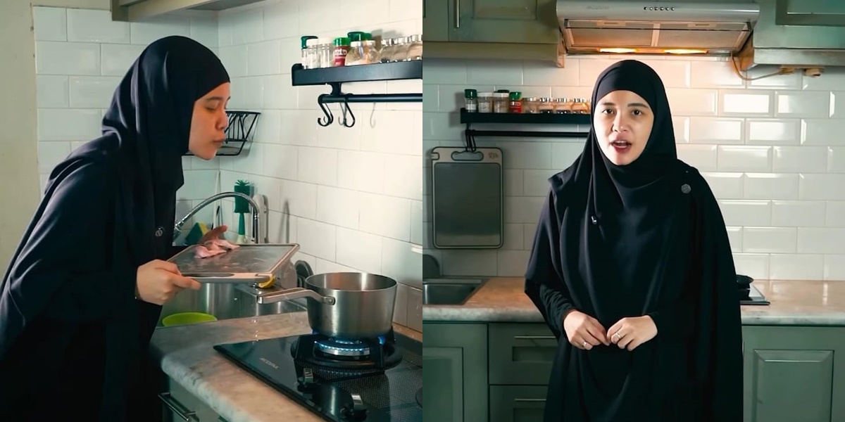 Portrait of a Minimalist Kitchen in Fati Indraloka's Home, the Wife of the Late Babe Cabita Who Now Enjoys Sharing Food Recipes