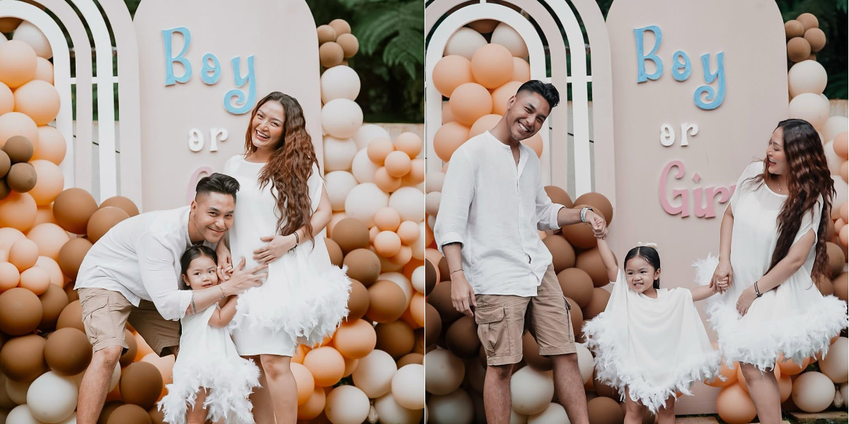 Portrait of the Gender Reveal for Siti Badriah's Second Child, Coordinated Outfits with Krisjiana and Xarena