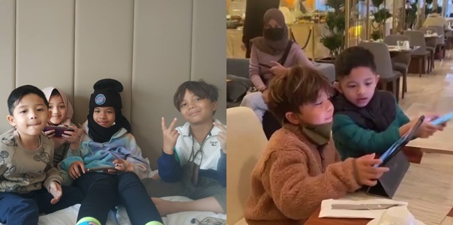 These are 8 Adorable Photos of Arsya Hermansyah and Qahtan Halilintar's Cute Interaction, the Child Gang Gathering Together