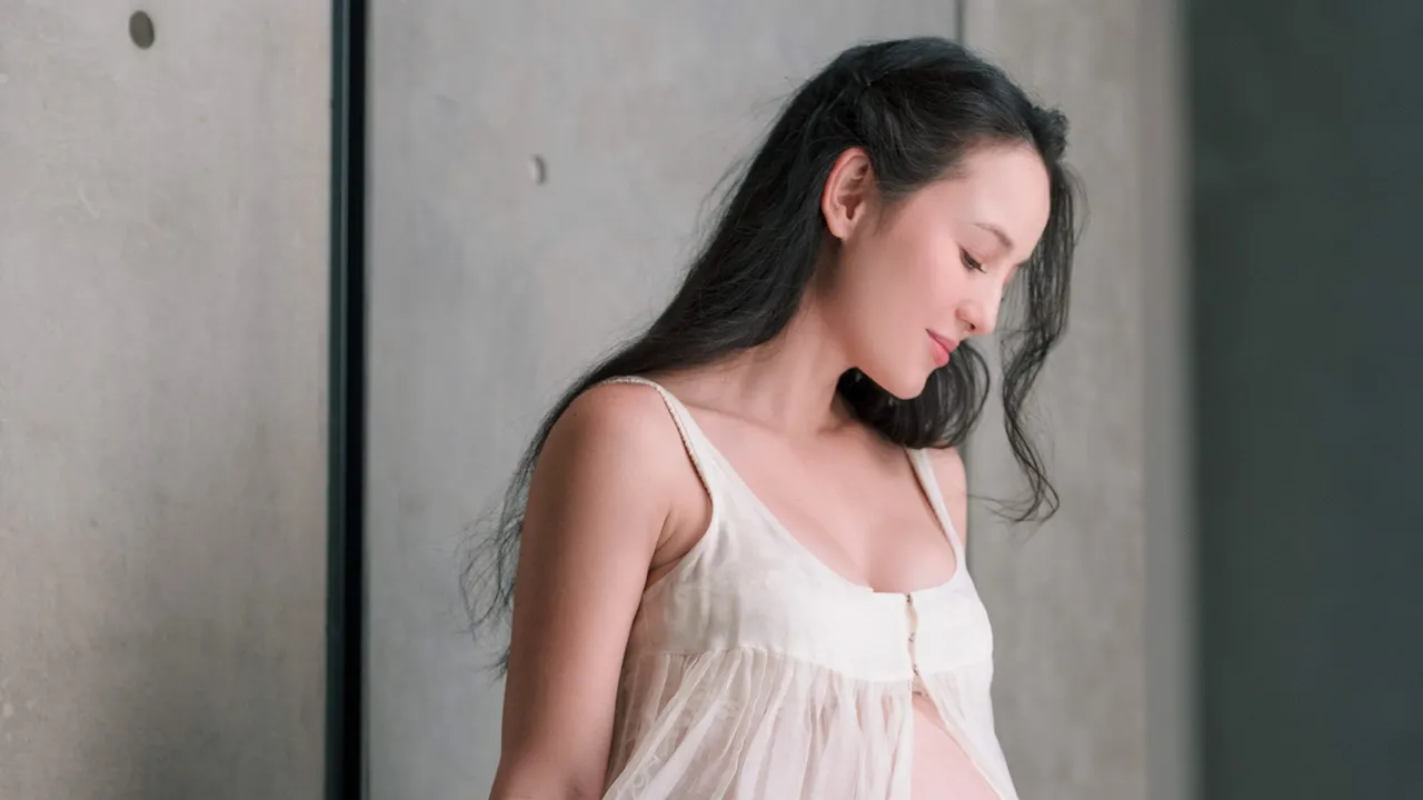 Portrait of Julie Estelle Maternity Shoot Expecting Second Child, Full of Happiness Vibes
