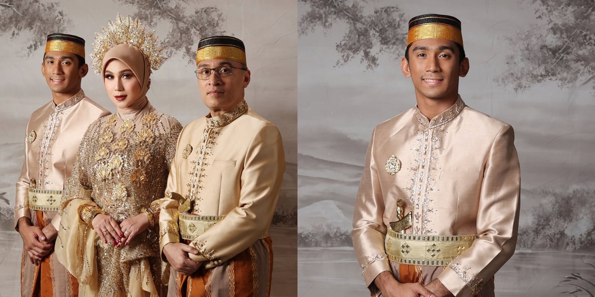 Portrait of Marini Zumarnis and Family in Bugis Traditional Attire, Daffa Wardhana's Appearance Captivates Attention