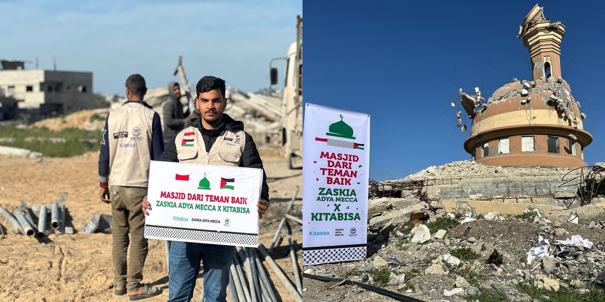 Portrait of the Mosque Built by Zaskia Adya Mecca in Gaza, Grateful and Full of Emotion