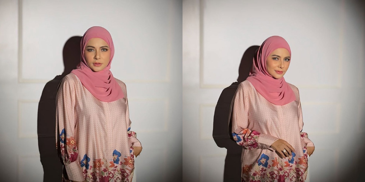Latest Portrait of Meisya Siregar, Looking Fresh and More Classy with a Pastel Pink Hijab
