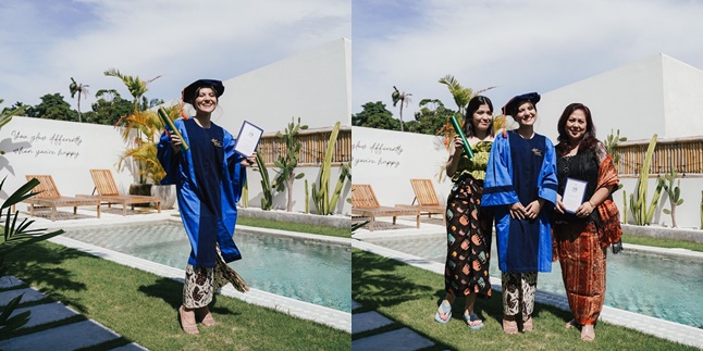 Marsha Aruan's Happy Moment Graduating, Looking Elegant in a Graduation Gown - Beautiful in a Red Kebaya