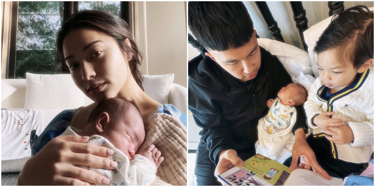 Portrait of Nikita Willy and Indra Priawan Celebrating One Month After the Birth of Their Second Child