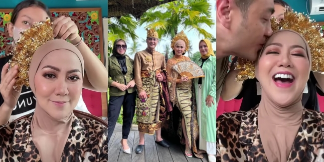 Portrait of Venna Melinda's Wedding Preparation Moment, Astonishingly Adorned in Balinese Customs - Ferry Irawan Shows Affection by Flirting and Kissing His Future Wife