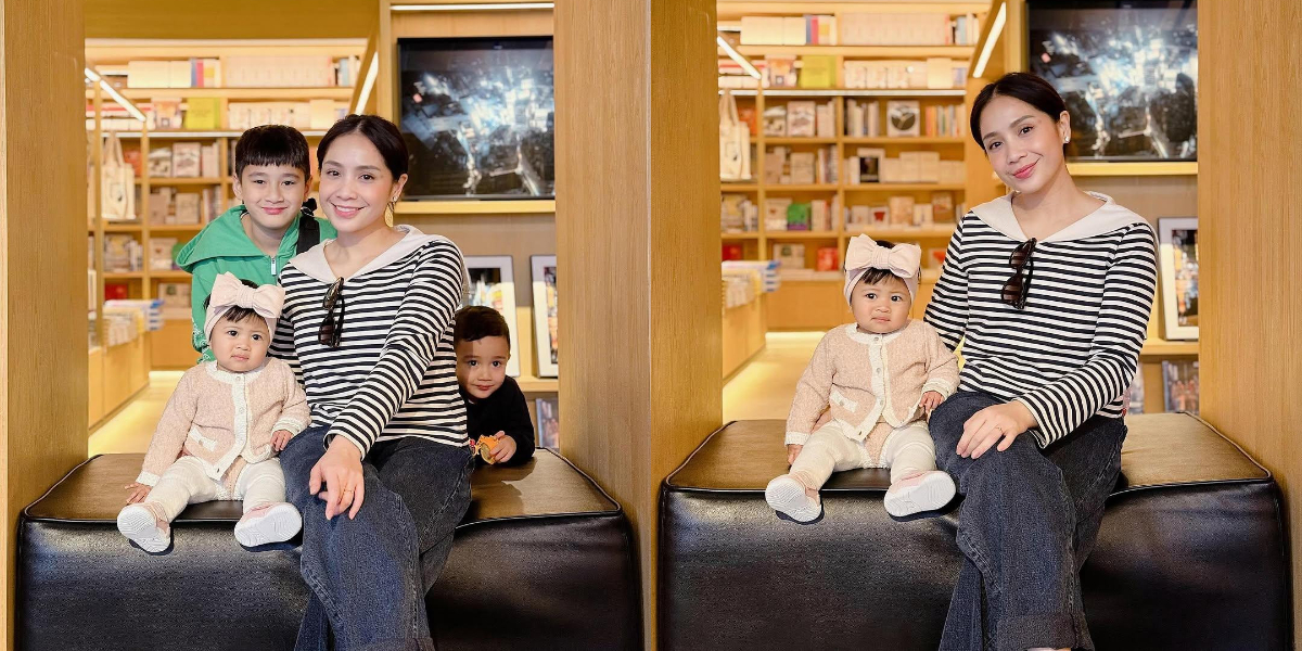 Portrait of Nagita Slavina with Her Three Children in Japan, Referring to Them as God's Gift