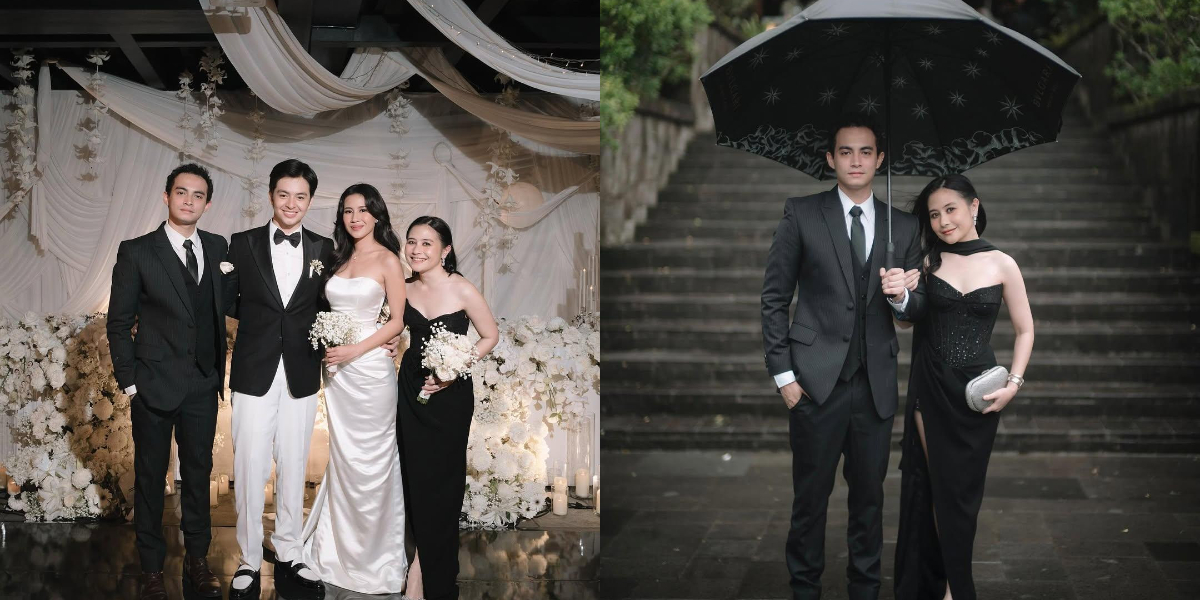 Omara Esteghlal's Portrait as Prilly Latuconsina's Companion at the Wedding of Angga and Shenina Cinnamon