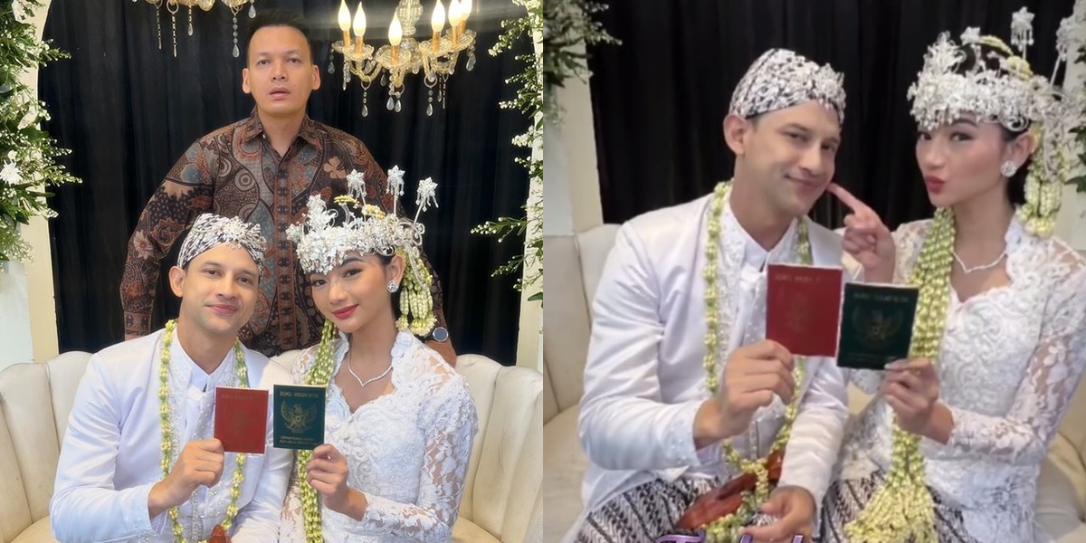 7 Photos of the 'Wedding' of Lucky Perdana and Glenca Chysara, Happy While Showing Their Marriage Certificate