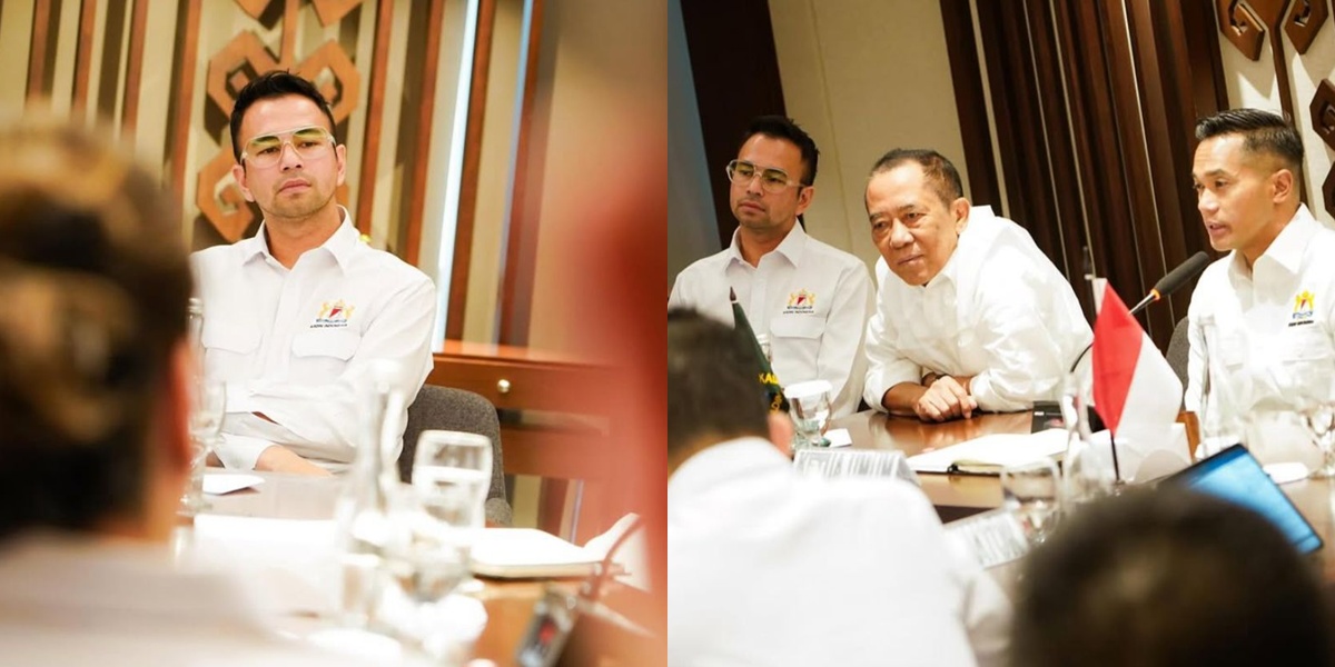 Portrait of Raffi Ahmad Attending the Indonesian Chamber of Commerce Meeting, Discussing the Creative Industry and the Role of the Young Generation