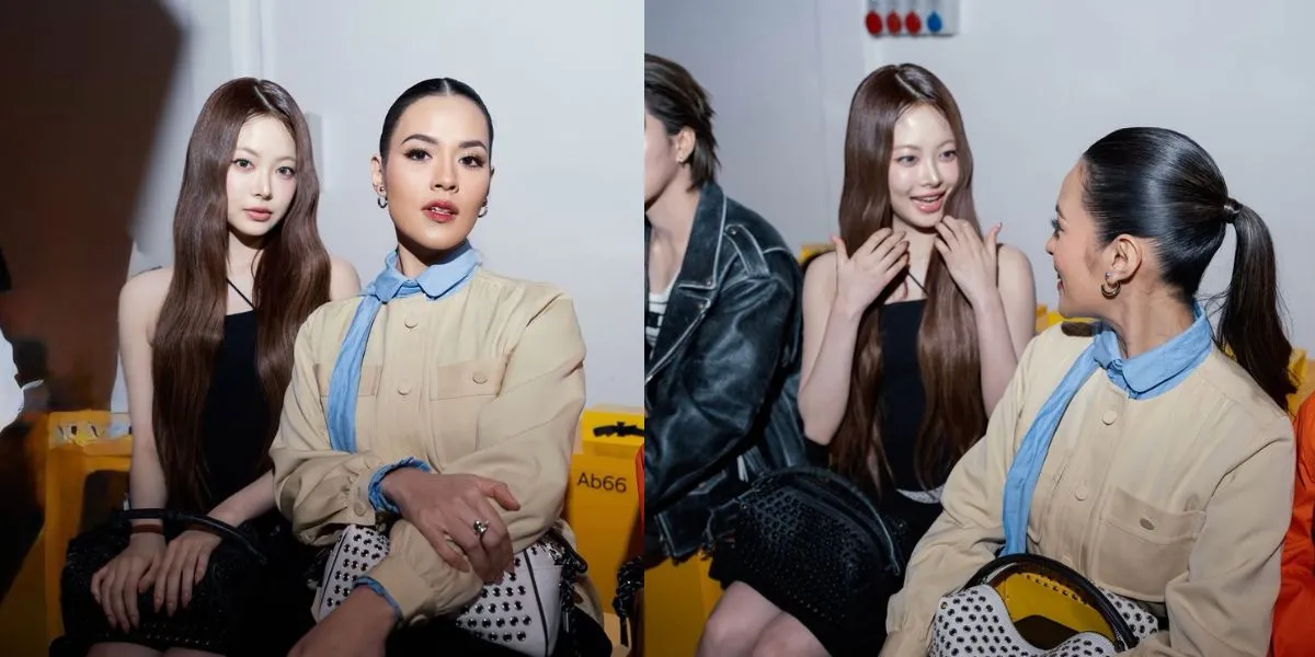 Portrait of Raisa Close with Eunchae Le Sserafim at Milan Fashion Week, Stunning Appearance