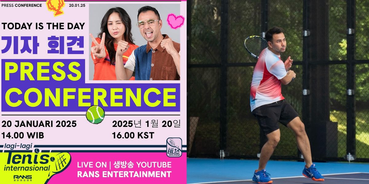 Raffi Ahmad Challenges Korean Celebrities at the Again Tennis International Event