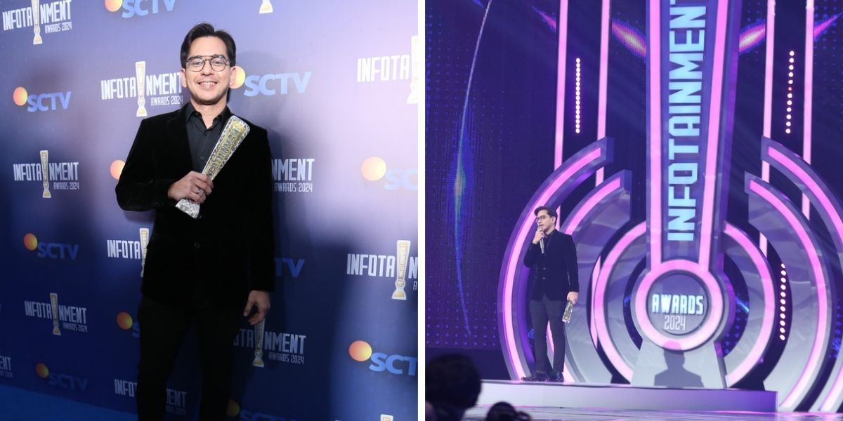 Rangga Azof Successfully Wins the Best Male Character Award at the 2024 Infotainment Awards