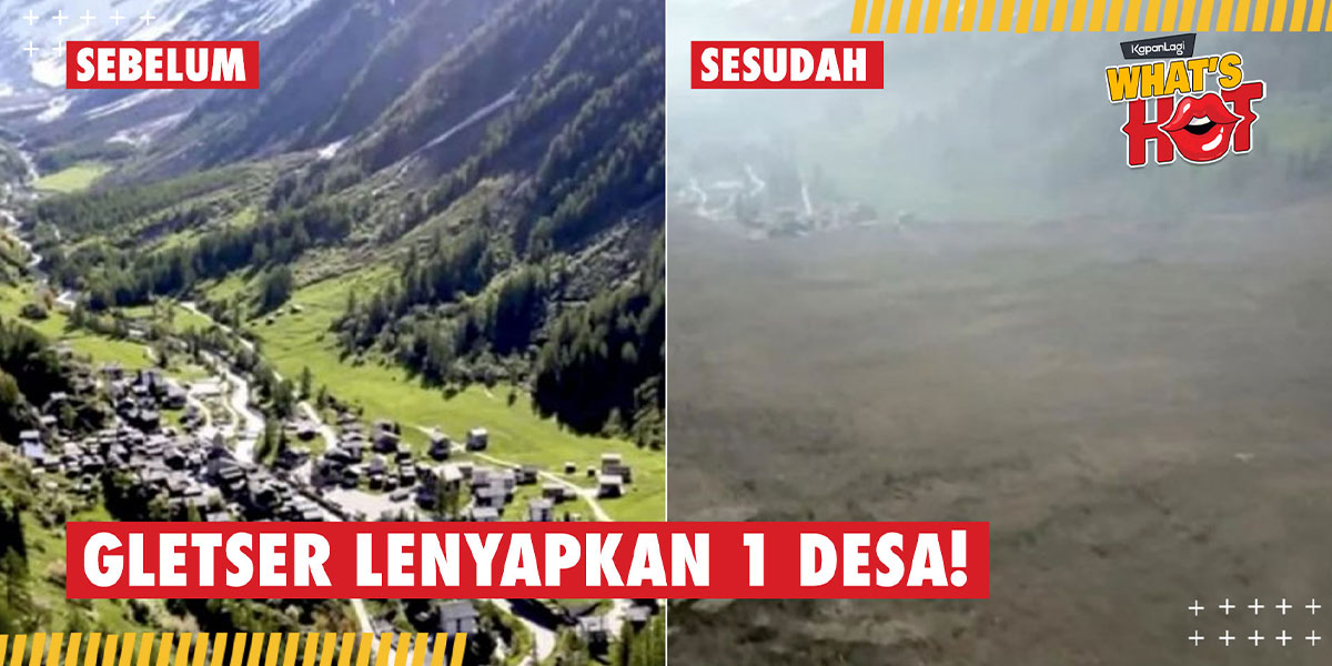 Recording of the Moment Glacier in the Swiss Alps Erases 1 Village