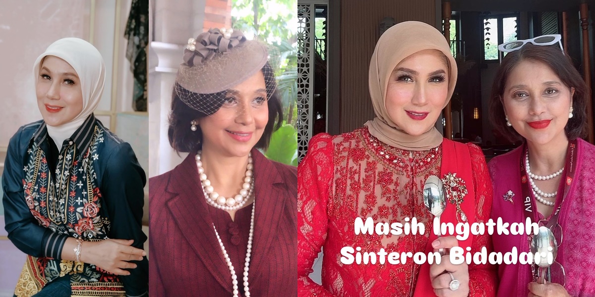 Both Played the Fairy Mother in the Soap Opera BIDADARI, Here Are Photos of Marini Zumarnis and Ayu Azhari When They Met