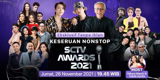 SCTV Awards 2021 Coming Soon, Watch the Excitement Without Commercial Breaks Only on Vidio