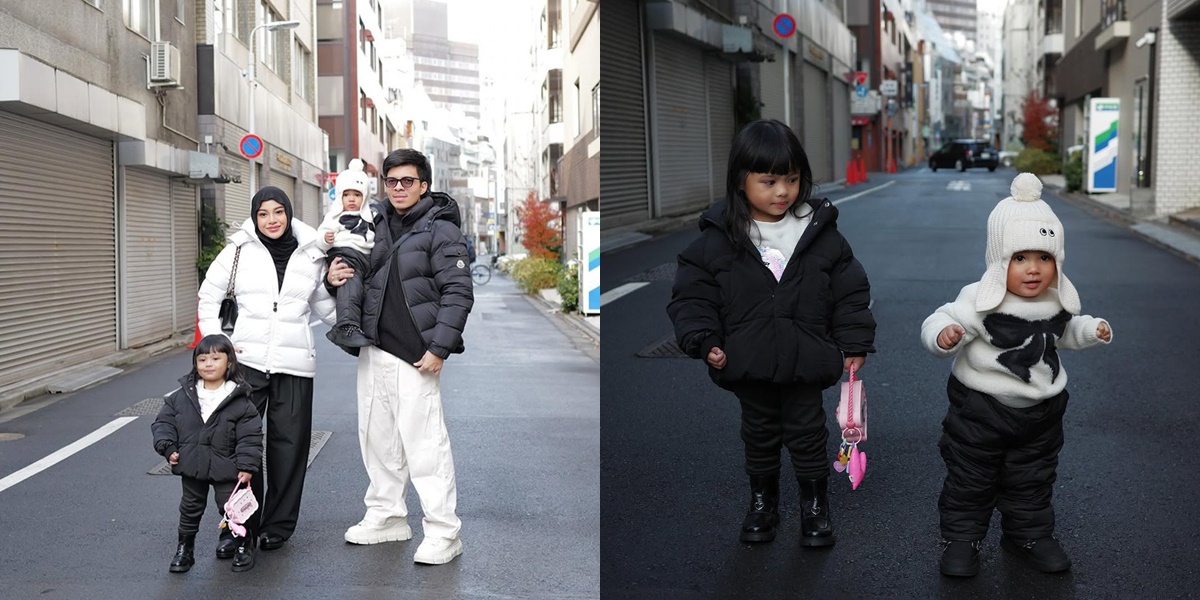 A Series of Styles of Ameena and Azura, Aurel Hermansyah's Children, Vacationing in Japan, Like Little Models