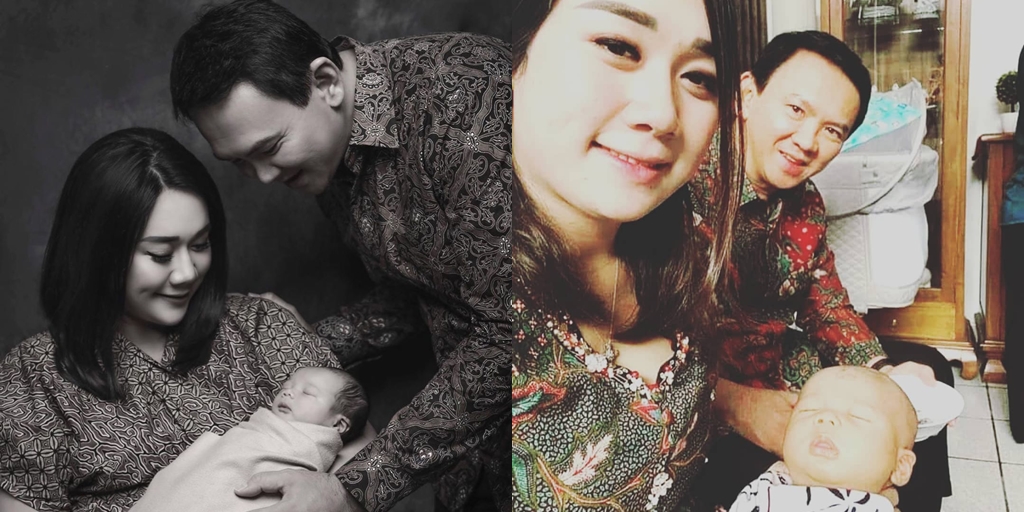 A Series of Recent Portraits of Puput Nastiti Devi After Giving Birth, Happy Holding Their Baby Accompanied by Ahok