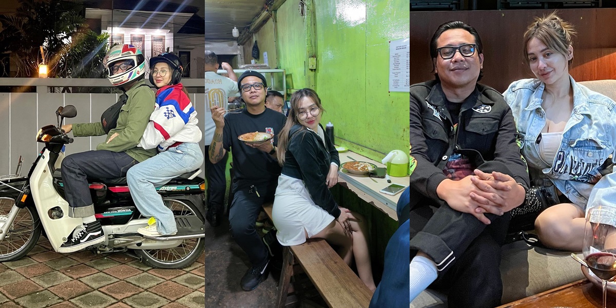 Simple and Sweet, 8 Photos of Togetherness of Gofar Hilman and Cupita Gobas, Eating at a Warung - Riding a Motorcycle
