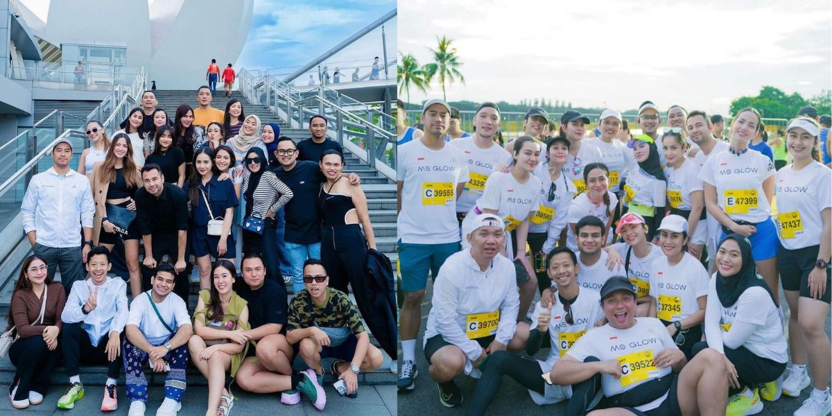 After Running a 10k Marathon in Singapore, Nia Ramadhani Immediately Goes to BCL and Tiko Aryawardhana's Wedding